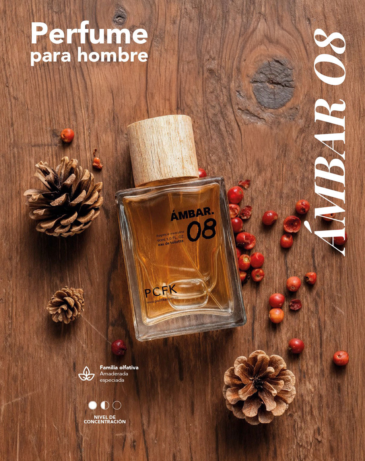 perfume ambarado para hombre
