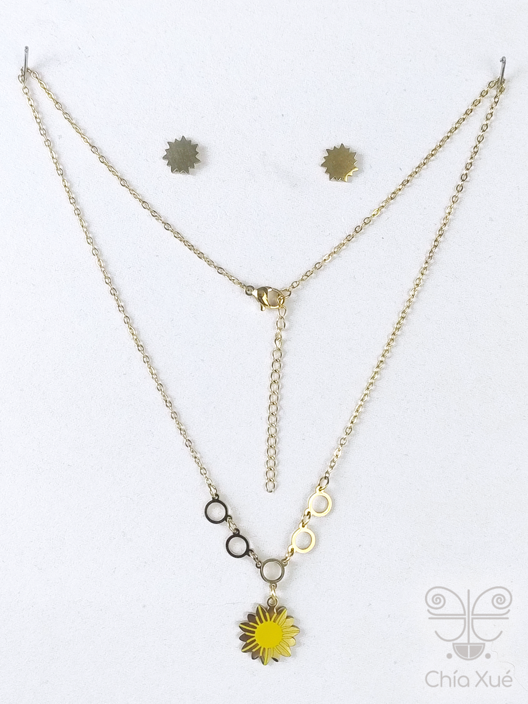 Set de collar y aretes de sol