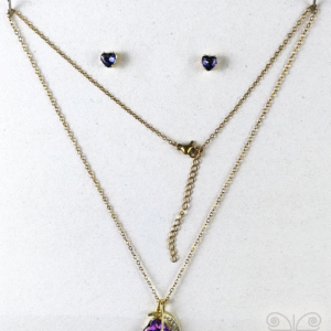 Collar de luna y corazón