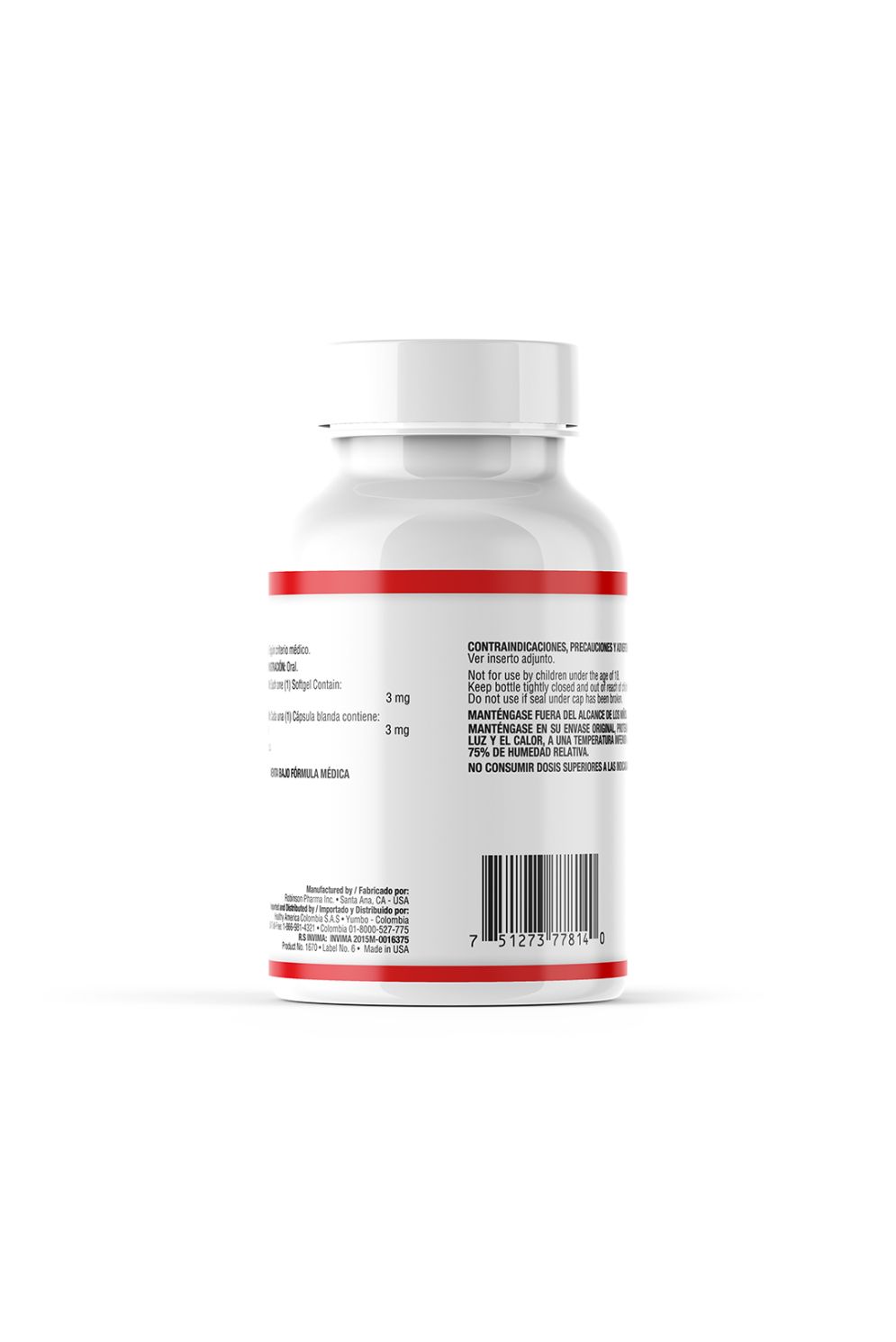 Melatonina 3mg x 120 softgels - Descanso - Imagen 2