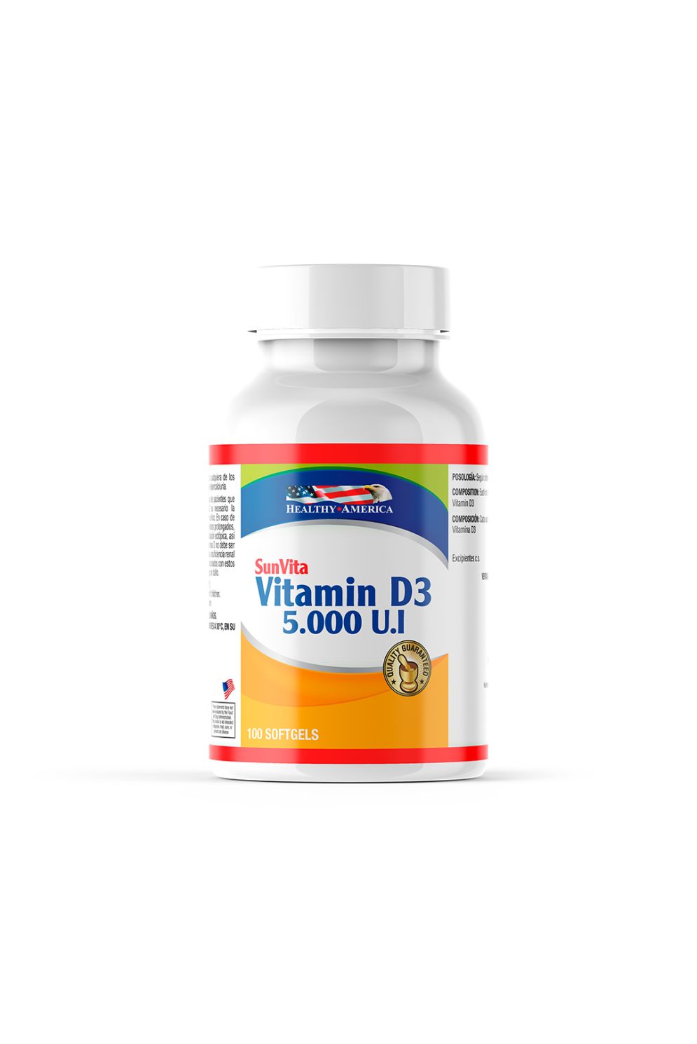 Vitamina D3 5000 U.I x 100 softgels - Luz Interior