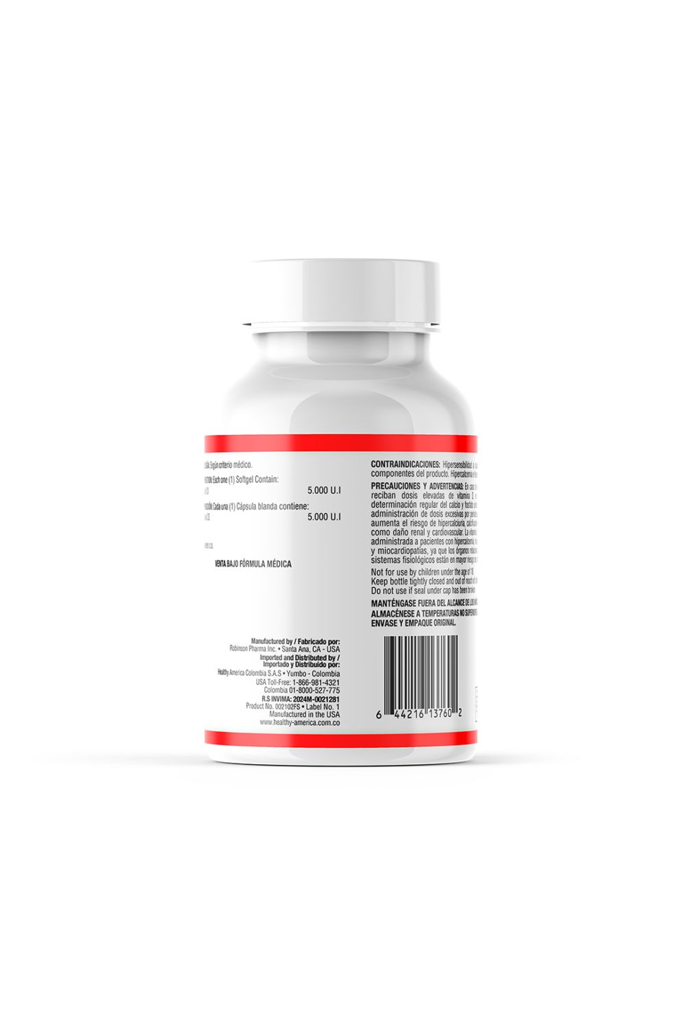 Vitamina D3 5000 U.I x 100 softgels - Luz Interior - Imagen 2